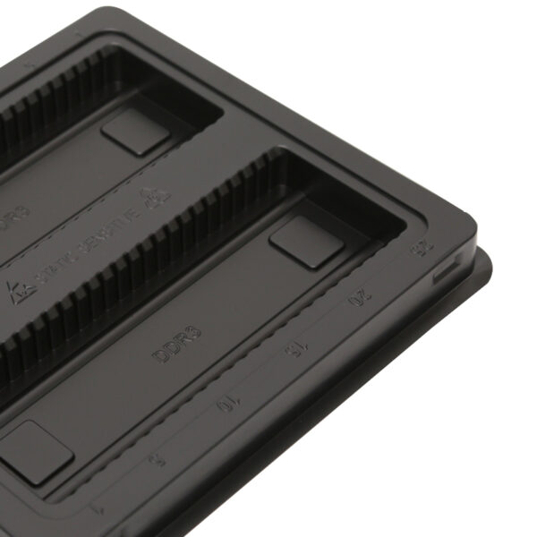 Anti-Static Two-Piece PET Tray for DDR3 Memory Module Set