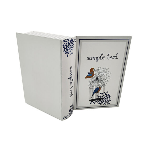 Book-Style Wedding Invitation Gift Box with Printed Cover