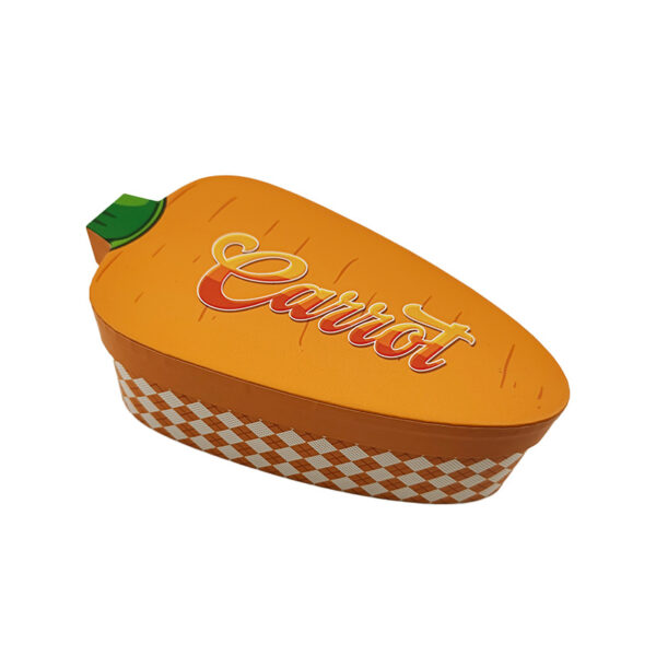 Carrot-Shaped Easter Candy Paperboard Gift Box with Lid