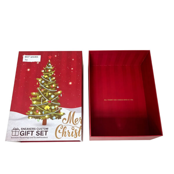 Christmas Sneaker Gift Set Rigid Drawer Box with Metal Pull