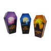 Coffin-Shaped Halloween Candy Gift Box with Printed Lid