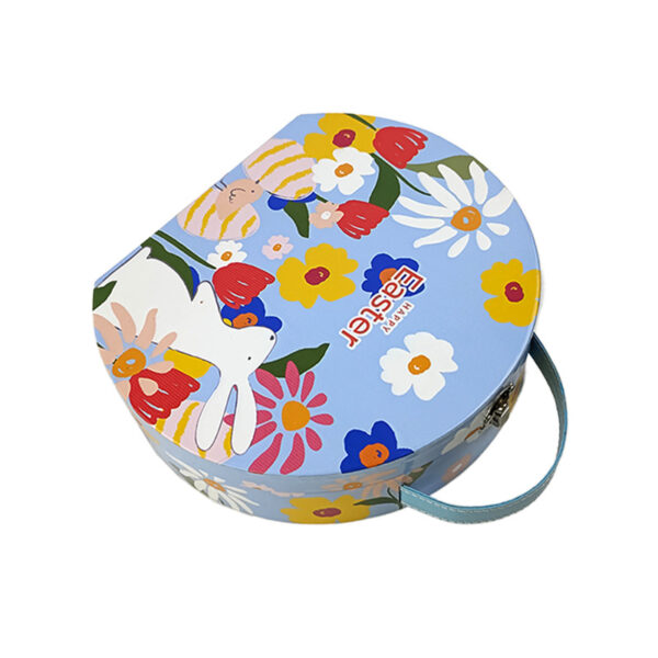 Easter Egg Suitcase Gift Box with Floral Print and Clasp