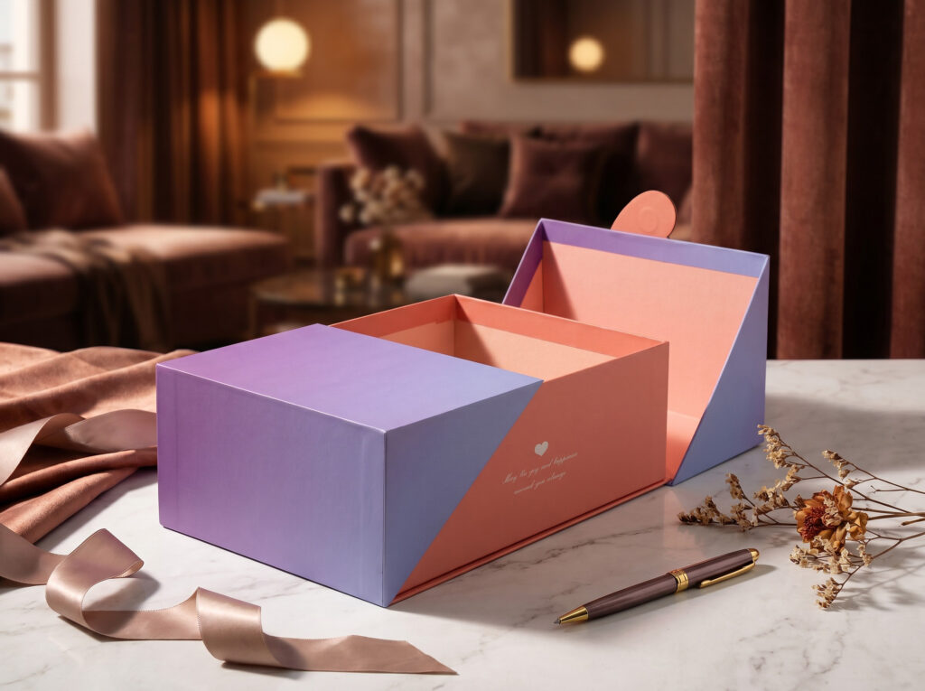 Empty Two-Side Open Rigid Boxes for Luxury Gift Packaging