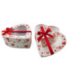 Heart-Shaped Window Candy Paperboard Box with Ribbon Bow