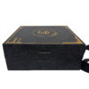 Luxury Black Floral Rigid Gift Packaging Box with Ribbon