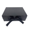 Luxury Black Rigid Gift Box with Grosgrain Ribbon Closure