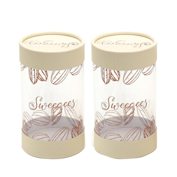 Luxury Clear PET Window Paper Tube for Candy Gift Packs
