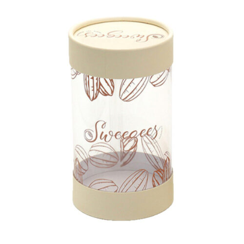 Luxury Clear PET Window Paper Tube for Candy Gift Packs