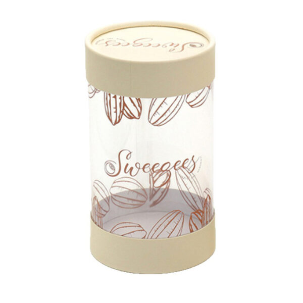 Luxury Clear PET Window Paper Tube for Candy Gift Packs