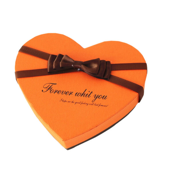 Luxury Heart-Shaped Rigid Gift Box with Satin Ribbon Bow