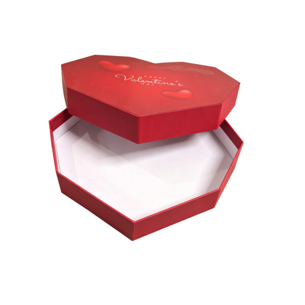 Luxury Heart-Shaped Valentine Paperboard Gift Box Packaging