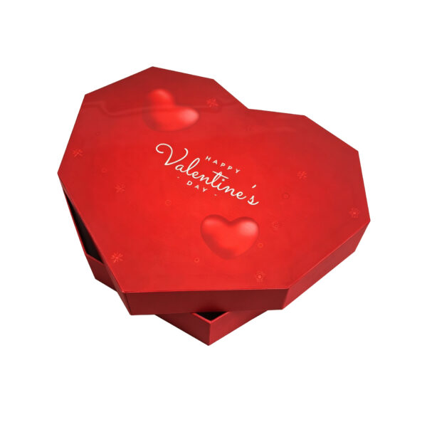 Luxury Heart-Shaped Valentine Paperboard Gift Box Packaging