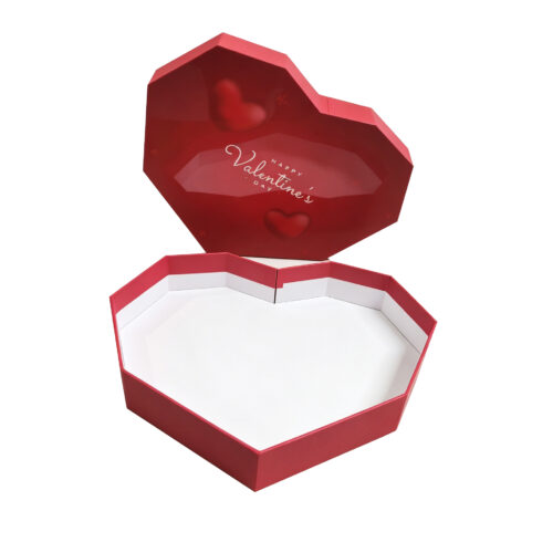 Luxury Heart-Shaped Valentine Paperboard Gift Box Packaging