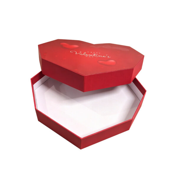 Luxury Heart-Shaped Valentine Paperboard Gift Box Packaging