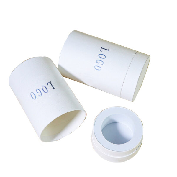 Luxury White Paper Tube Candle Packaging Box with Logo Print