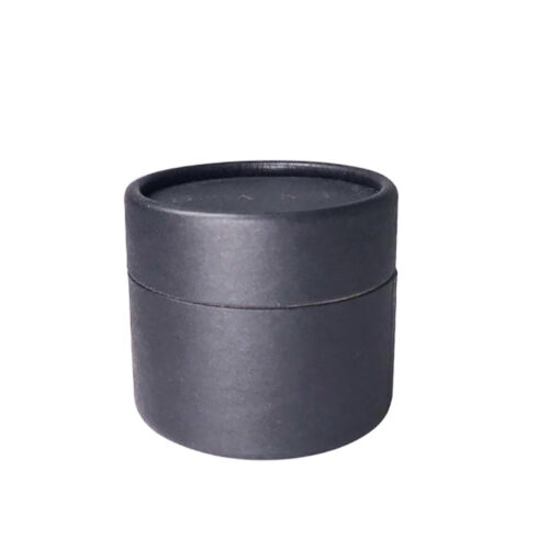Matte Black Rigid Perfume Cylinder Packaging Box with Insert