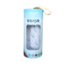 Printed Baby Socks Rigid Tube Box with Window and Ribbon