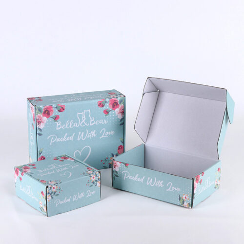 Printed Floral Beauty Gift Mailer Packaging Box Wholesale
