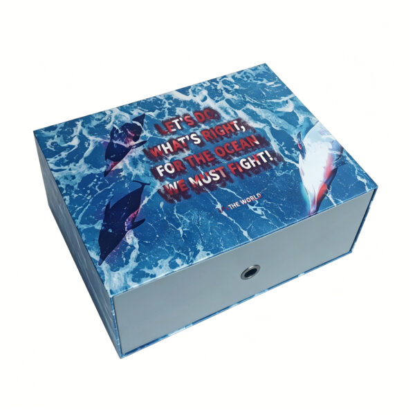 Printed Ocean Theme Rigid Drawer Gift Box with Metal Pull3 Printed Ocean Theme Rigid Drawer Gift Box with Metal Pull