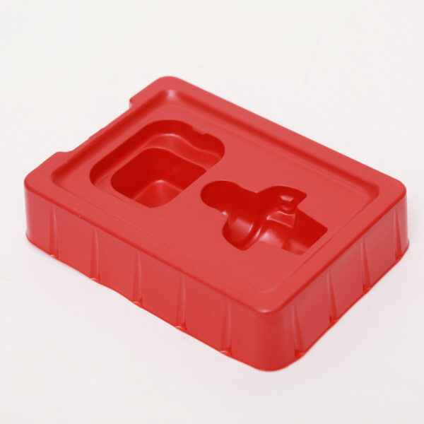 Red Thermoformed PET Tray Insert for Retail Accessory Packs