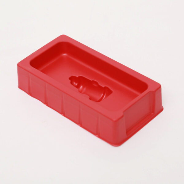 Red Thermoformed PET Tray Insert for Retail Accessory Packs