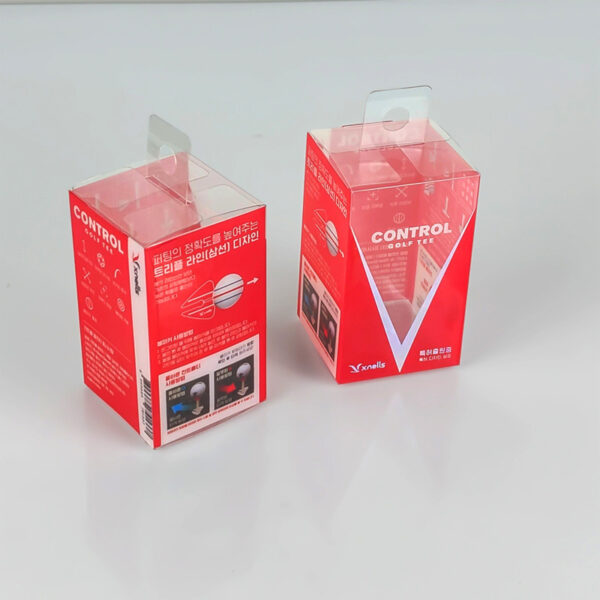 Retail-Ready PET Hanging Display Box for Golf Tee Packs