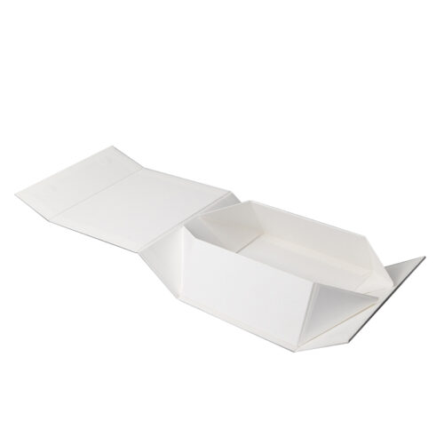 White Foldable Rigid Paperboard Retail Gift Packaging Box