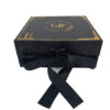 Luxury Black Floral Rigid Gift Packaging Box with Ribbon Luxury Black Floral Rigid Gift Packaging Box with Ribbon