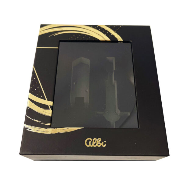 Luxury Black Window Rigid Packaging Box with Foam Insert