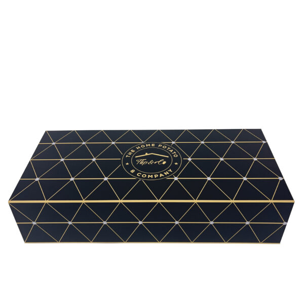 Luxury Rigid Gourmet Food Gift Packaging Box with Gold Foil Luxury Rigid Gourmet Food Gift Packaging Box with Gold Foil