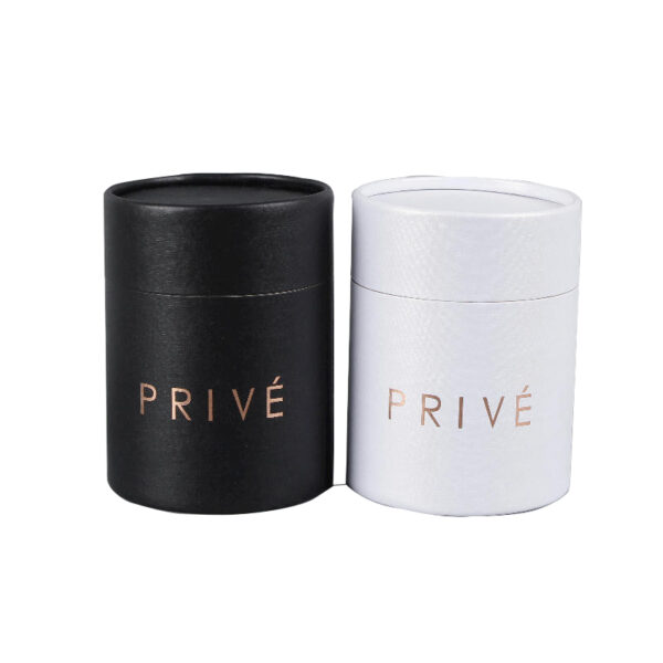 Luxury Foil Logo Candle Rigid Tube Packaging Box Wholesale