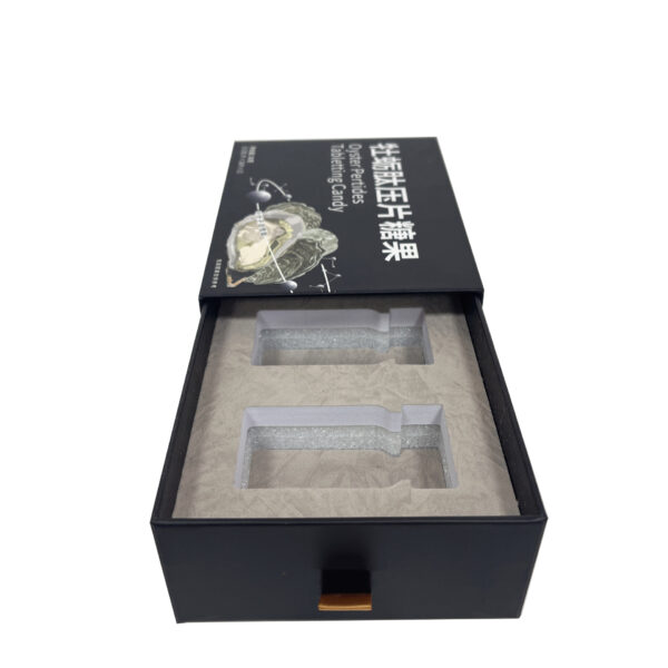 Black Drawer Rigid Oyster Peptide Candy Gift Packaging Box Black Drawer Rigid Oyster Peptide Candy Gift Packaging Box