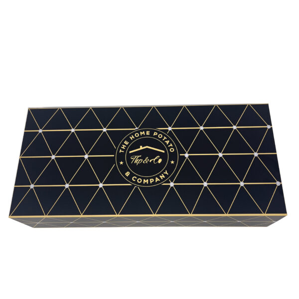 Luxury Rigid Gourmet Food Gift Packaging Box with Gold Foil Luxury Rigid Gourmet Food Gift Packaging Box with Gold Foil
