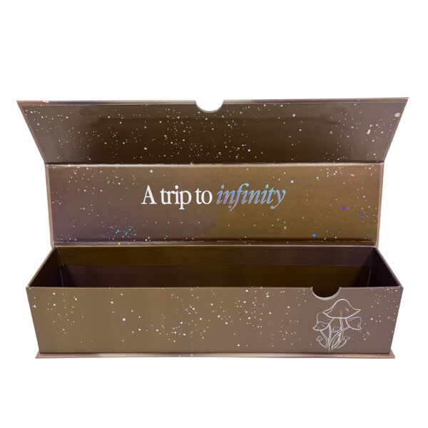 Metallic Magnetic Mushroom Wellness Rigid Packaging Box