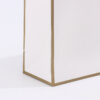 Wholesale White Paper Shopping Bag with Gold Rope Handles