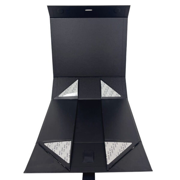 Luxury Black Rigid Gift Box with Grosgrain Ribbon Closure