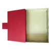 Luxury Red Book-Style Rigid Gift Box with Gold Interior