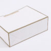 Wholesale White Paper Shopping Bag with Gold Rope Handles