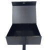 Luxury Black Rigid Gift Box with Grosgrain Ribbon Closure