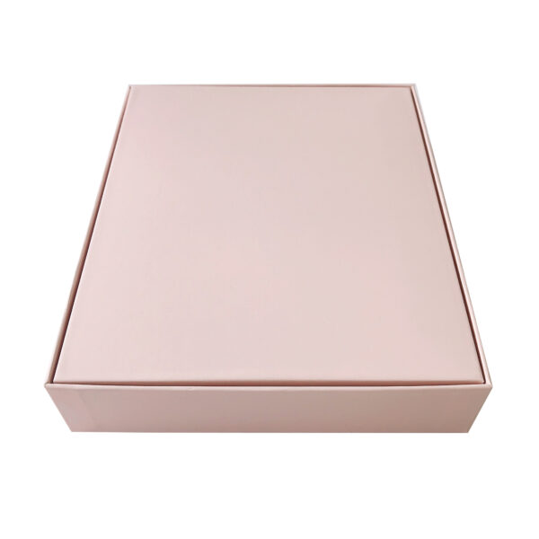 Blush Two-Piece Rigid Apparel Gift Box with Foil Logo Print