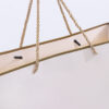 Wholesale White Paper Shopping Bag with Gold Rope Handles