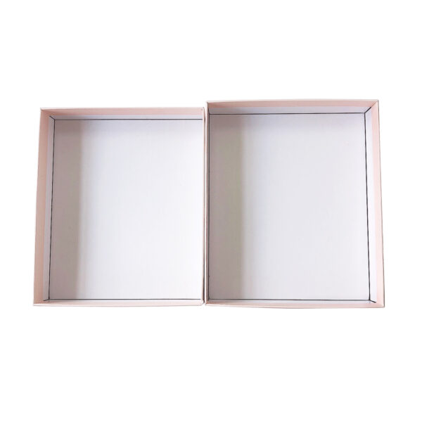 Blush Two-Piece Rigid Apparel Gift Box with Foil Logo Print