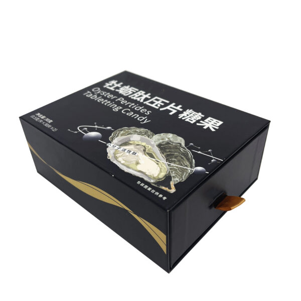 Black Drawer Rigid Oyster Peptide Candy Gift Packaging Box Black Drawer Rigid Oyster Peptide Candy Gift Packaging Box