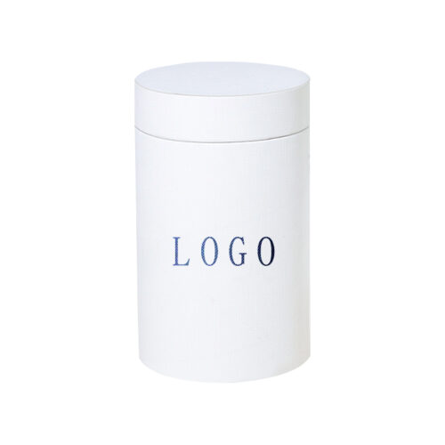 Luxury White Paper Tube Candle Packaging Box with Logo Print Luxury White Paper Tube Candle Packaging Box with Logo Print
