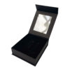 Luxury Black Window Rigid Packaging Box with Foam Insert