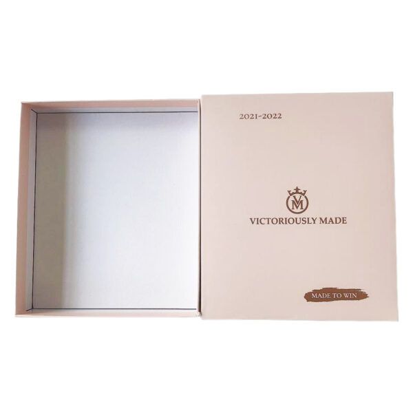 Blush Two-Piece Rigid Apparel Gift Box with Foil Logo Print