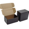 Black Corrugated Mailer Packaging Box with Kraft Interior