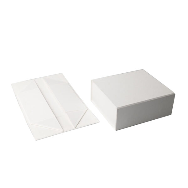 White Foldable Rigid Paperboard Retail Gift Packaging Box