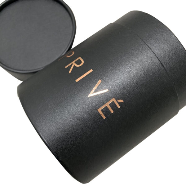 Luxury Foil Logo Candle Rigid Tube Packaging Box Wholesale