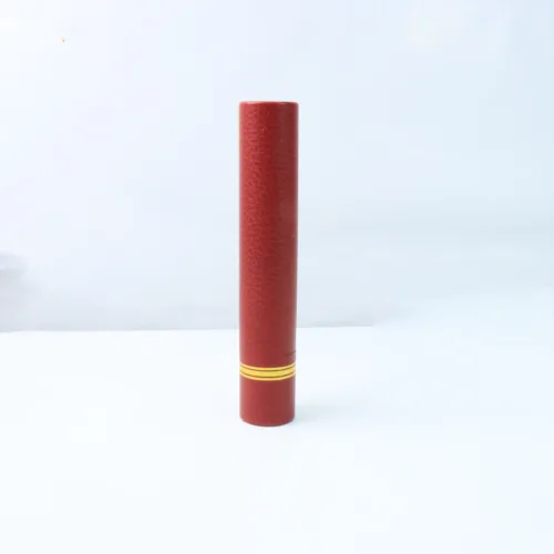 Red Rigid Foil Stamped Diploma Scroll Tube with Pull-Off Cap
